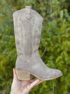 Corkys Headliner Faux Suede Boot - Gray-270 Shoes-Corkys-The Lovely Closet, Women's Fashion Boutique in Alexandria, KY