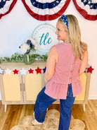 Summer is Here Pinstripe Denim Top-120 Sleeveless Tops-Anniewear-The Lovely Closet, Women's Fashion Boutique in Alexandria, KY