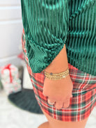 Jess Lea - Ivy Velvet Textured Top Green-110 Long Sleeve Top-Jess Lea-The Lovely Closet, Women's Fashion Boutique in Alexandria, KY