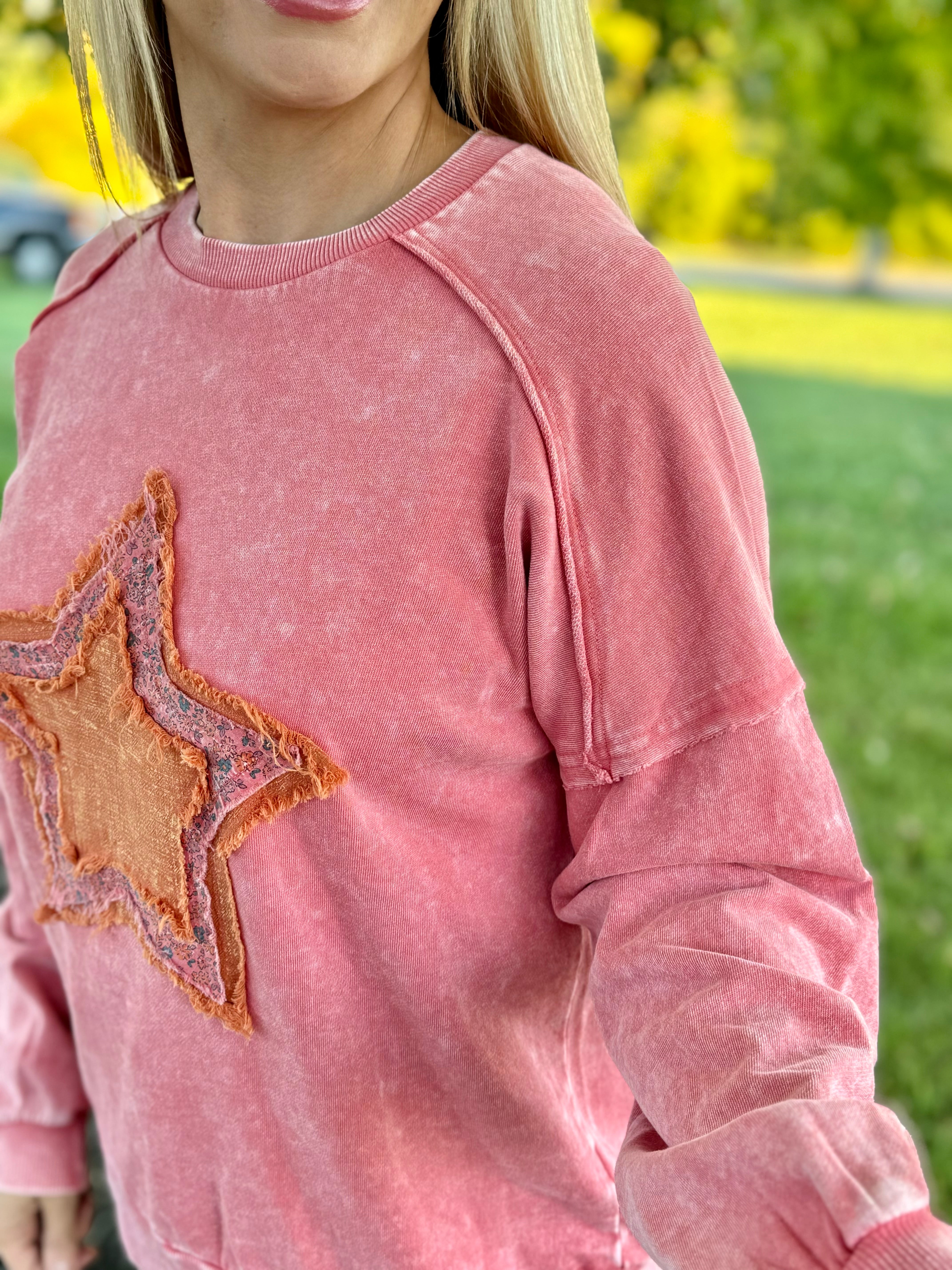 Amazing Star Pullover-110 Long Sleeve Top-The Lovely Closet-The Lovely Closet, Women's Fashion Boutique in Alexandria, KY