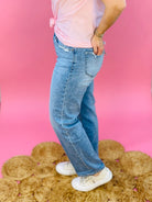 MICA HIGH RISE BAGGY STRAIGHT-210 Jeans-Mica Denim-The Lovely Closet, Women's Fashion Boutique in Alexandria, KY