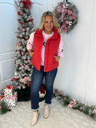 Weekend Puffer Vest - Red-170 Jackets/Outerwear-zenana-The Lovely Closet, Women's Fashion Boutique in Alexandria, KY