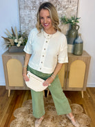 Soft Sands Short Sleeve Cardigan - Cream-100 Short Sleeve Tops-Blu Pepper-The Lovely Closet, Women's Fashion Boutique in Alexandria, KY