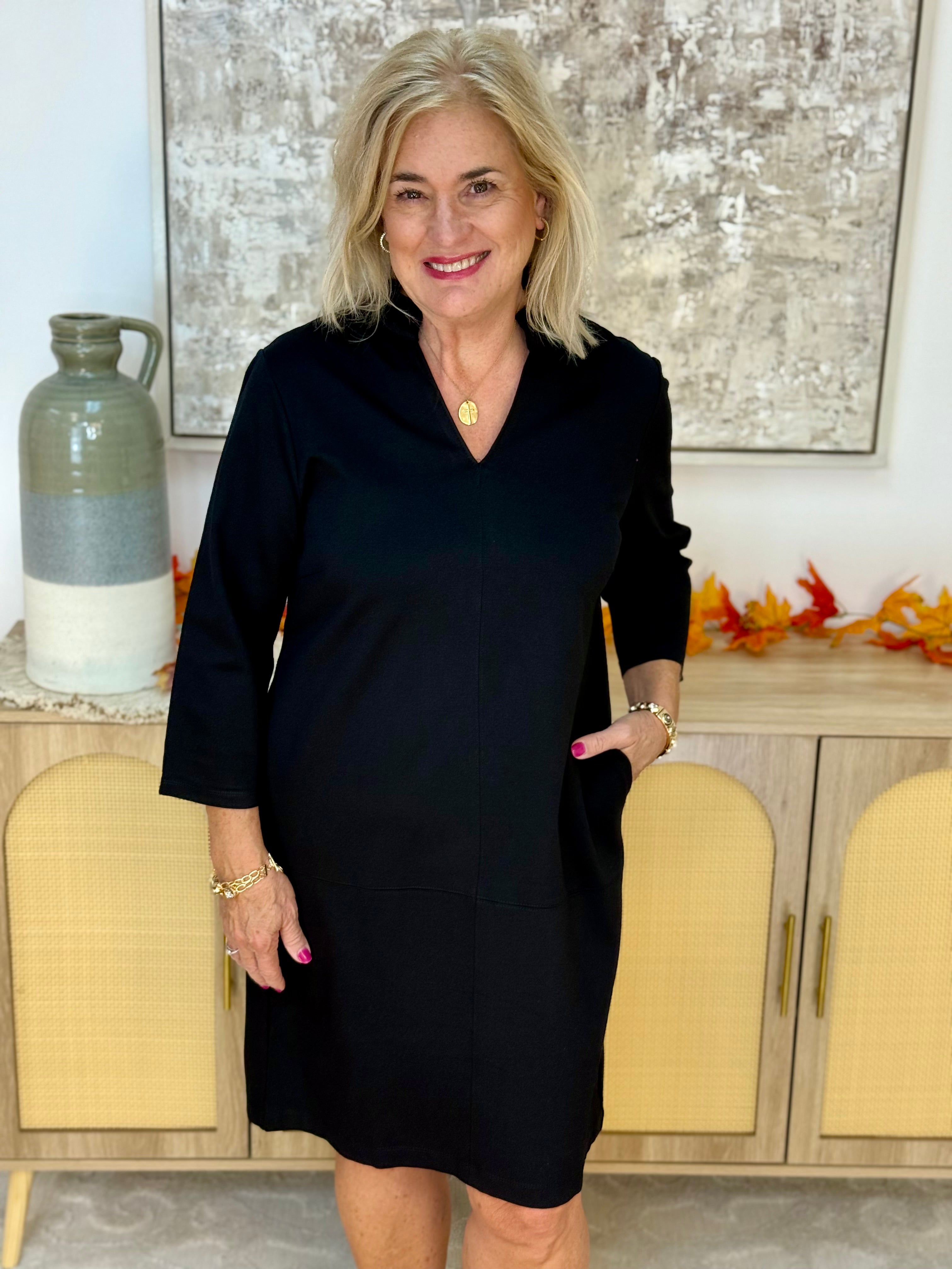 Magic A-Line Dress - Black-180 Dresses-Dear Scarlett-The Lovely Closet, Women's Fashion Boutique in Alexandria, KY