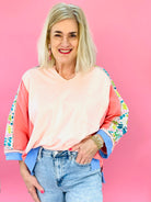 Just Peachy Top-110 Long Sleeve Top-easel-The Lovely Closet, Women's Fashion Boutique in Alexandria, KY