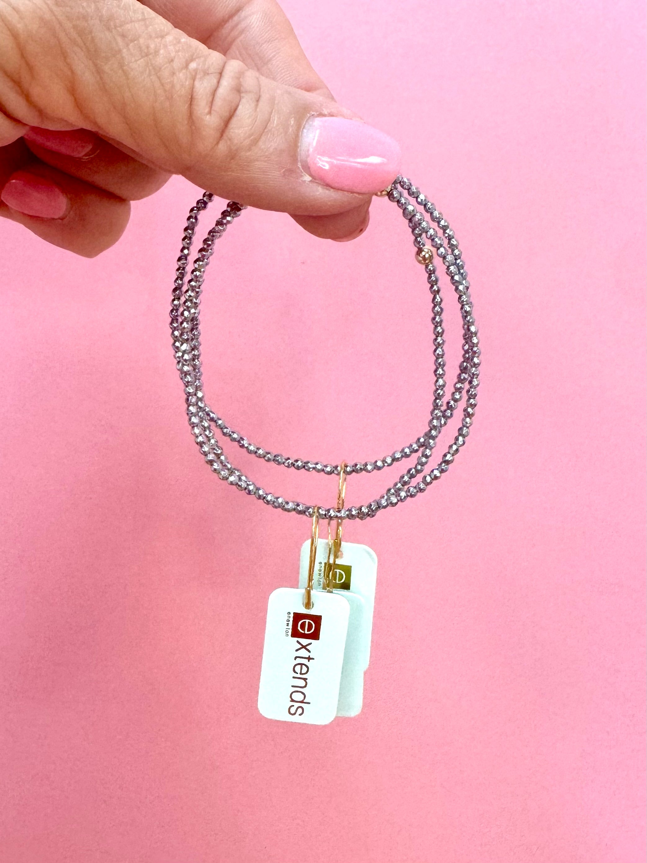 EXTENDS Silver Hematite 2mm-260 eNewton-eNewton-The Lovely Closet, Women's Fashion Boutique in Alexandria, KY