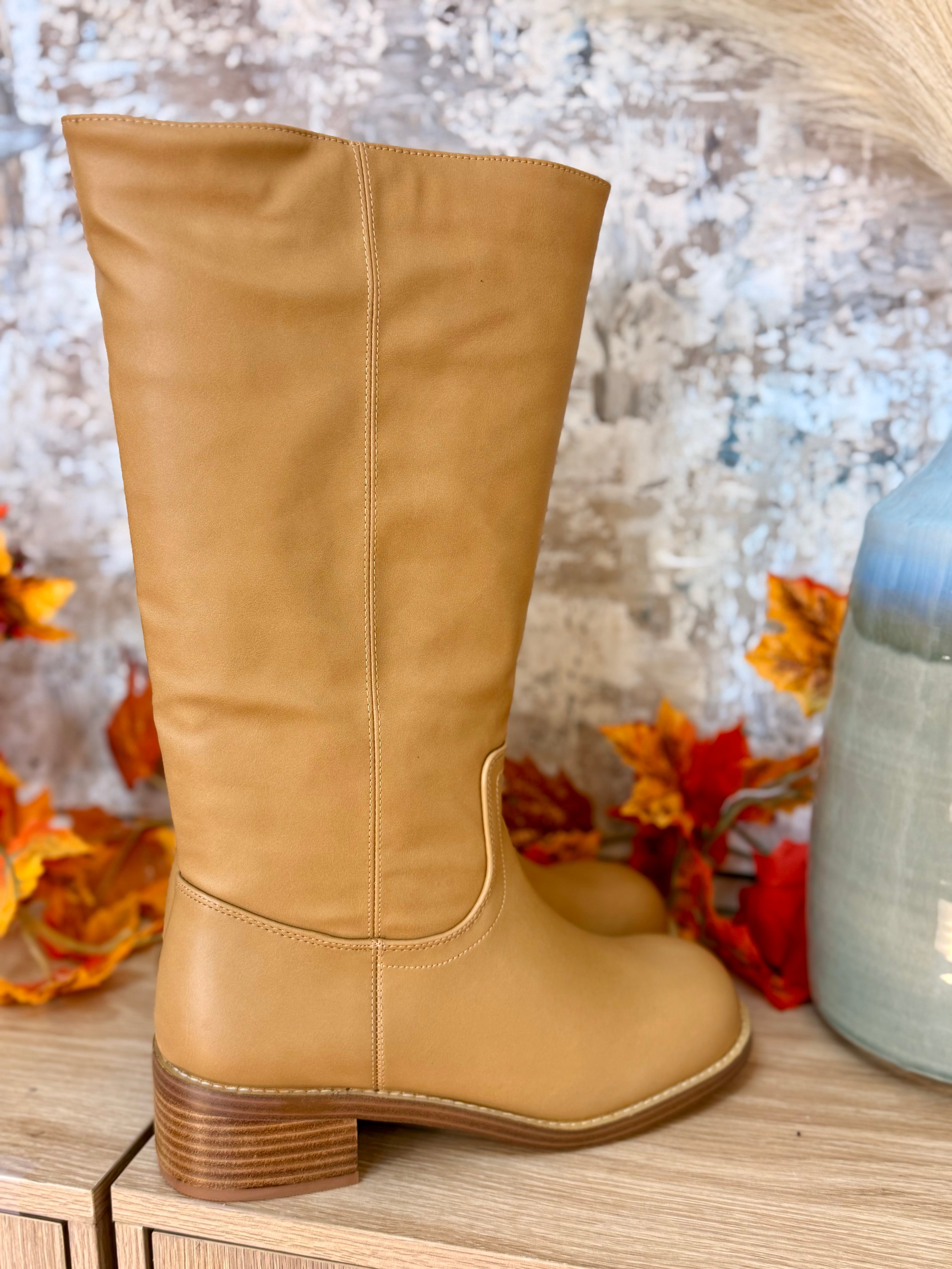 Corkys Put Up or Shut Up Boot - Camel Wide Calf-270 Shoes-Corkys-The Lovely Closet, Women's Fashion Boutique in Alexandria, KY