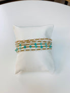 Sincerity Gold 3MM Gemstone Bracelet-260 eNewton-eNewton-The Lovely Closet, Women's Fashion Boutique in Alexandria, KY