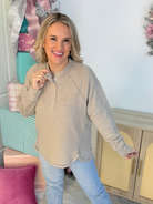 Black Friday Cozy Deluxe Top - Mocha-110 Long Sleeve Top-zenana-The Lovely Closet, Women's Fashion Boutique in Alexandria, KY