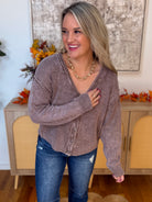 Falling Leaves Cardigan - Brick-160 Cardigan/Kimonos-bibi-The Lovely Closet, Women's Fashion Boutique in Alexandria, KY