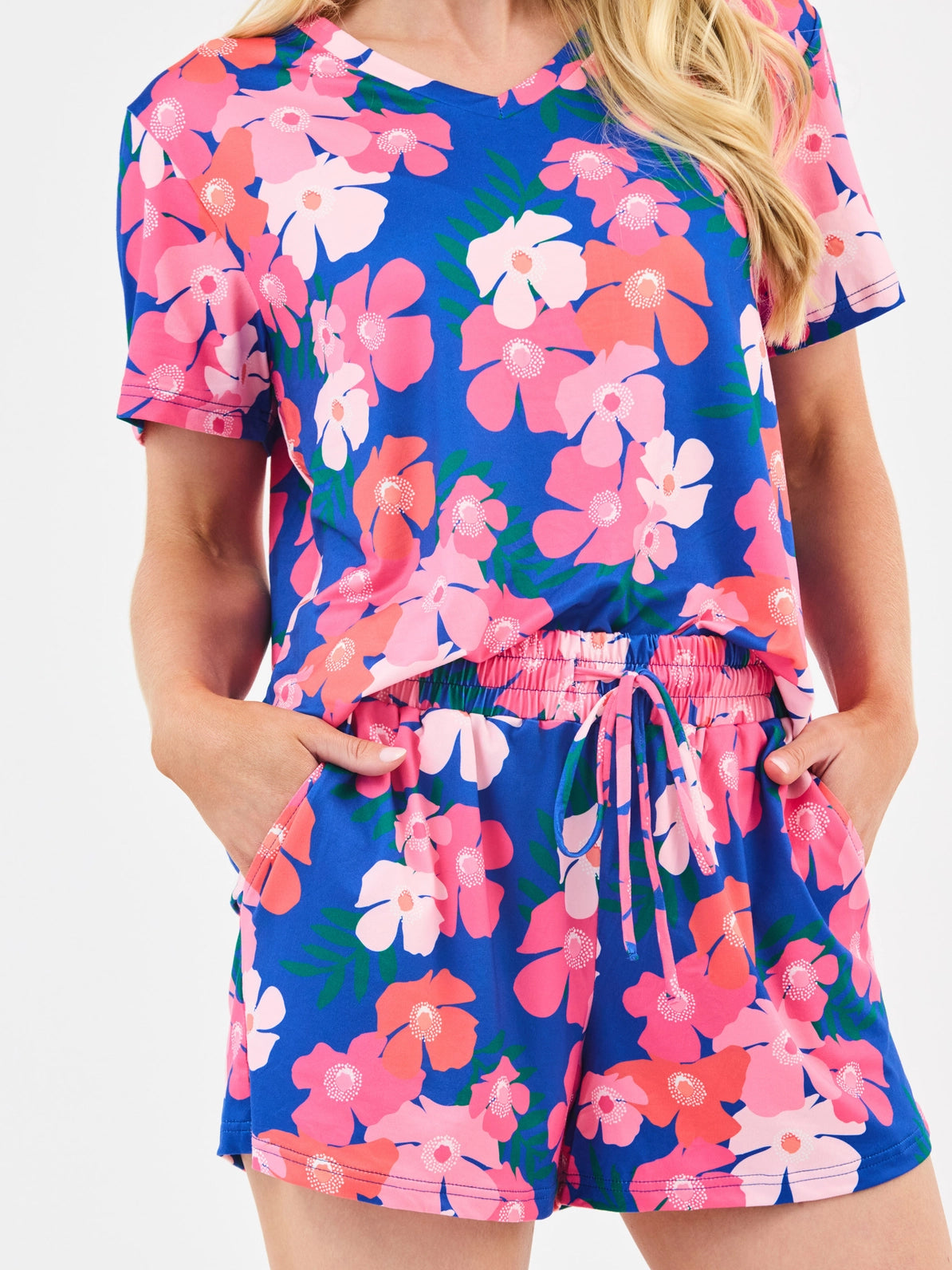 Mary Square Alli Short Set - Petal Pop Blue-190 Rompers/Jumpsuits/Sets-Mary Square-The Lovely Closet, Women's Fashion Boutique in Alexandria, KY