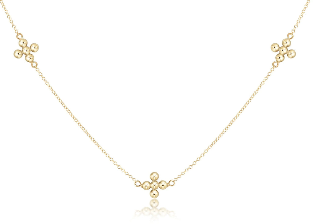 Gold Signature Cross Simplicity Necklace-eNewton-The Lovely Closet, Women's Fashion Boutique in Alexandria, KY