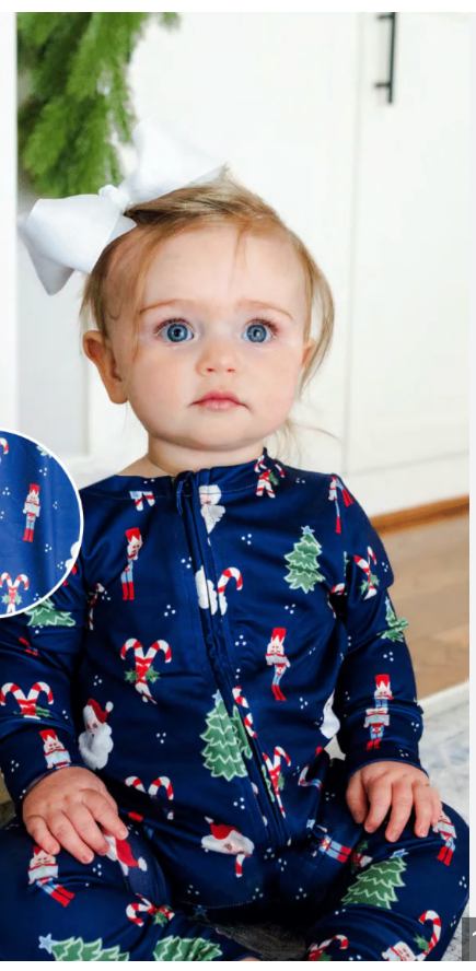 FINAL SALE Mary Square Peppermint Pines Pajamas - Infant (Baby)-350 Holiday-Mary Square-The Lovely Closet, Women's Fashion Boutique in Alexandria, KY