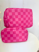 Checkered Me Out Cosmetic Bag-Handbags-The Lovely Closet-The Lovely Closet, Women's Fashion Boutique in Alexandria, KY