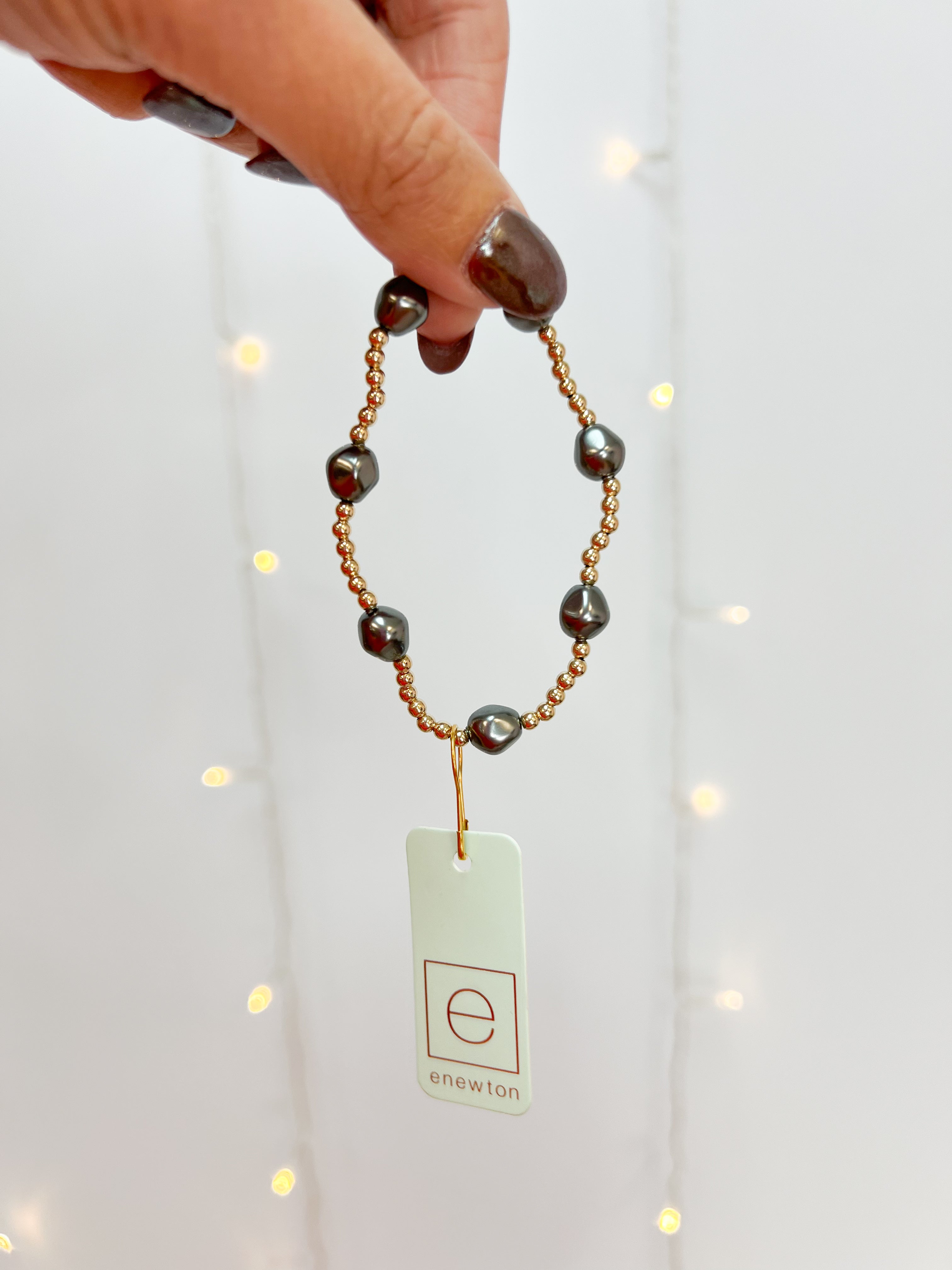 Admire Gold Bracelet — Hematite-Bracelets-eNewton-The Lovely Closet, Women's Fashion Boutique in Alexandria, KY