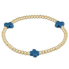 Signature Cross Gold Pattern 3mm Bead Bracelet-260 eNewton-eNewton-The Lovely Closet, Women's Fashion Boutique in Alexandria, KY