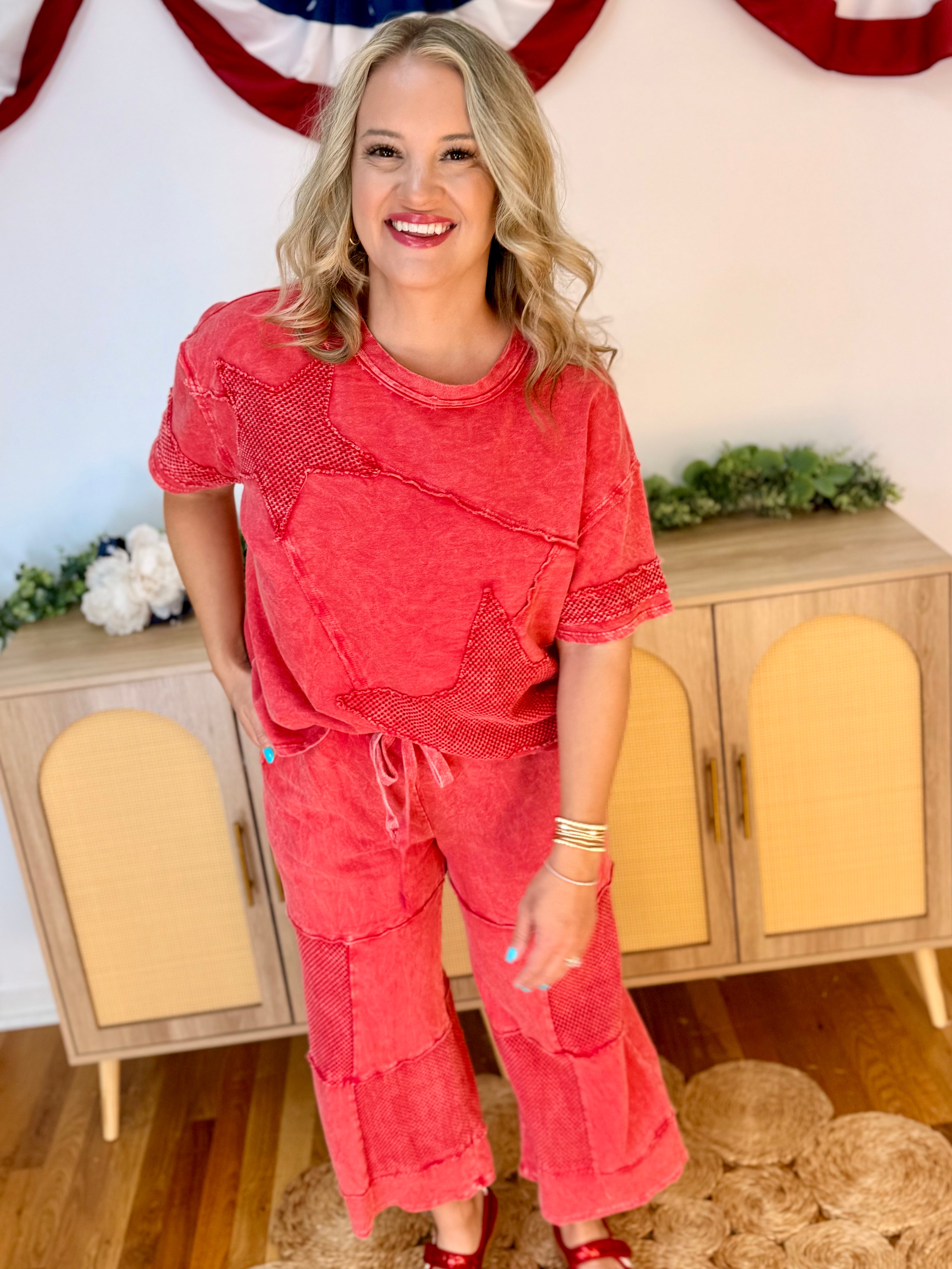 Firecracker Top-100 Short Sleeve Tops-J.Her-The Lovely Closet, Women's Fashion Boutique in Alexandria, KY