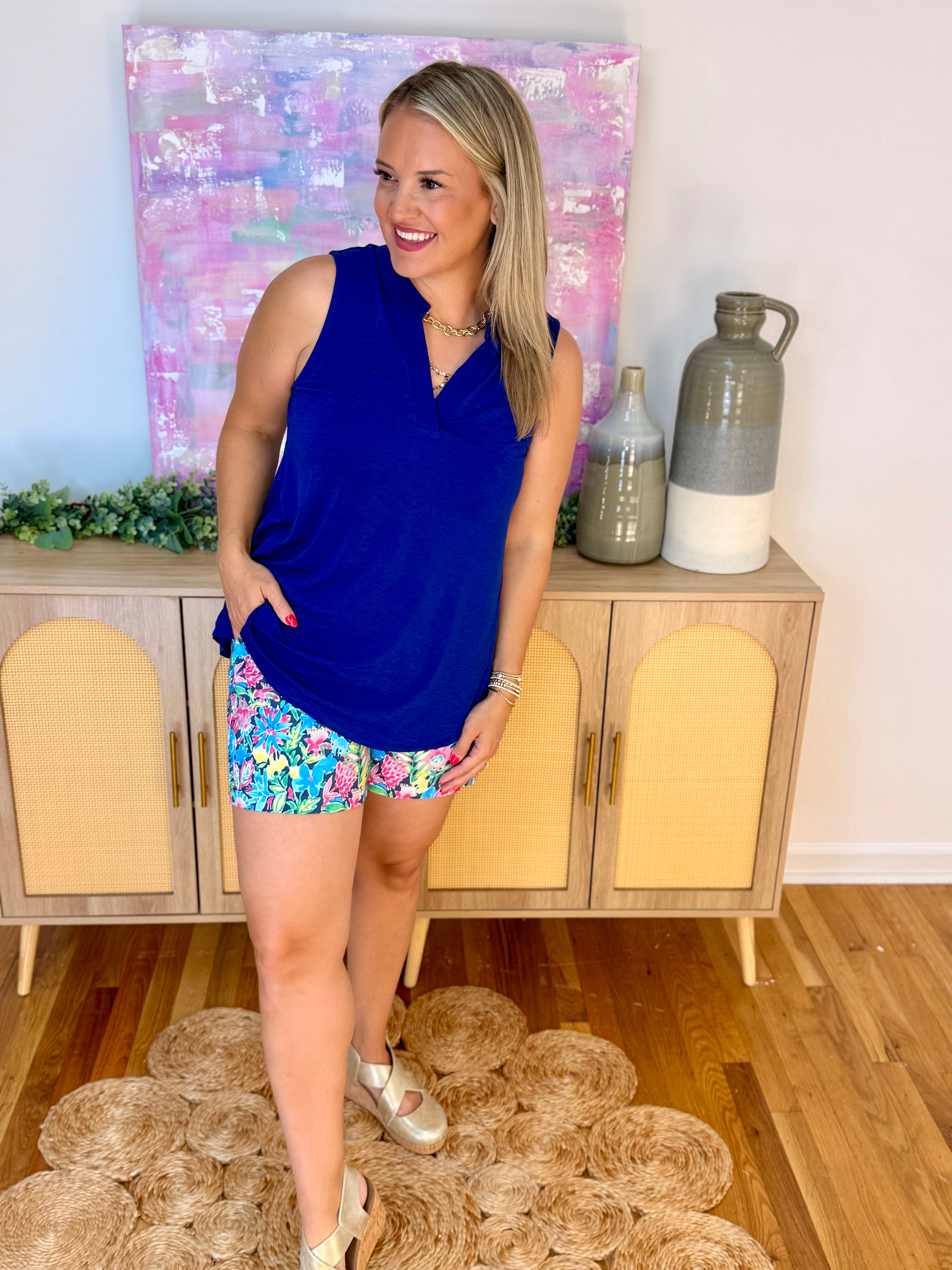 Sun Cool Shorts - Tropical Floral-230 Skirts/Shorts-Dear Scarlett-The Lovely Closet, Women's Fashion Boutique in Alexandria, KY