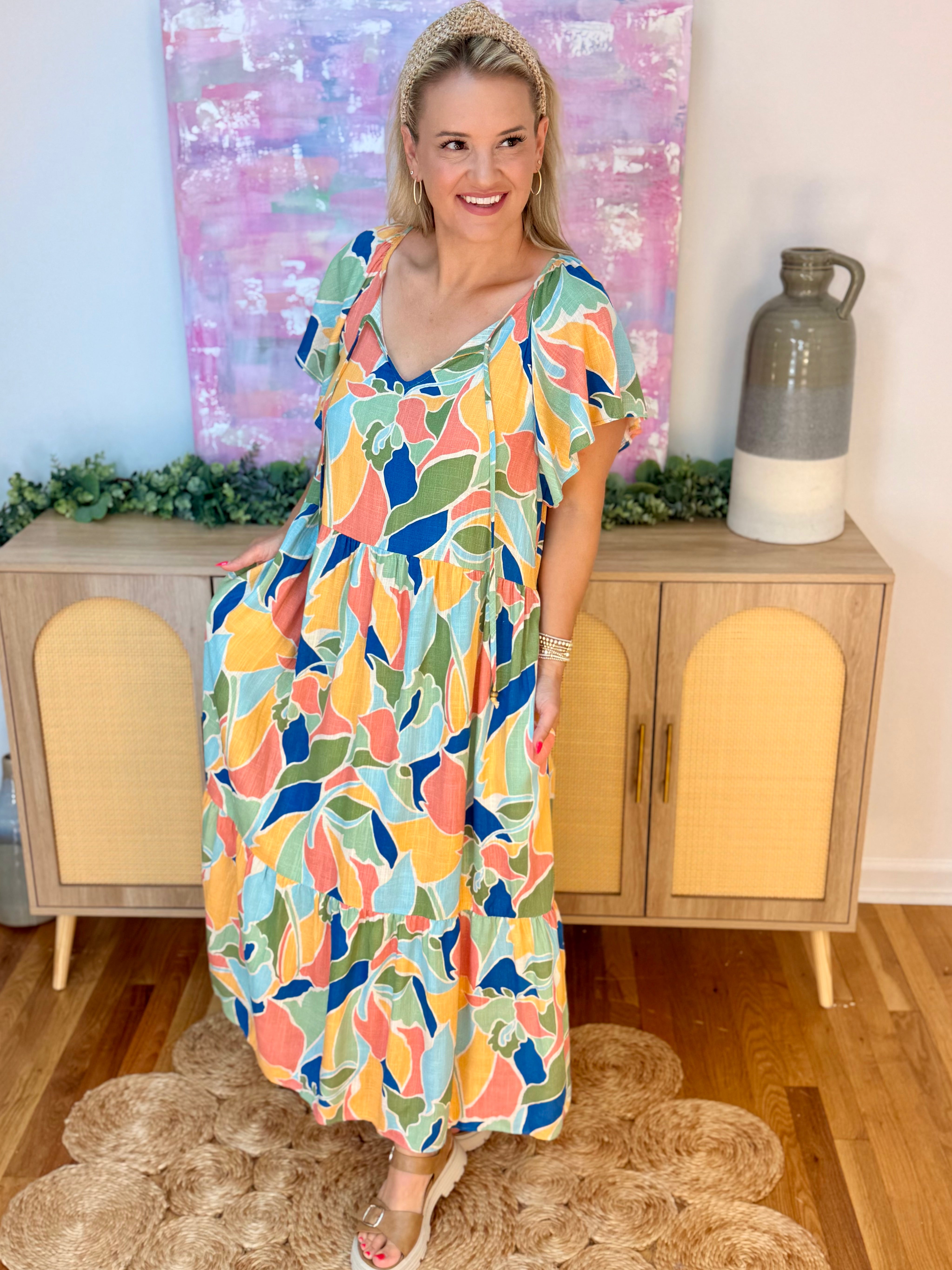 Sunset on the Beach Maxi Dress-180 Dresses-easel-The Lovely Closet, Women's Fashion Boutique in Alexandria, KY
