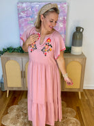 Petal Pop Embroidered Maxi Dress-180 Dresses-easel-The Lovely Closet, Women's Fashion Boutique in Alexandria, KY