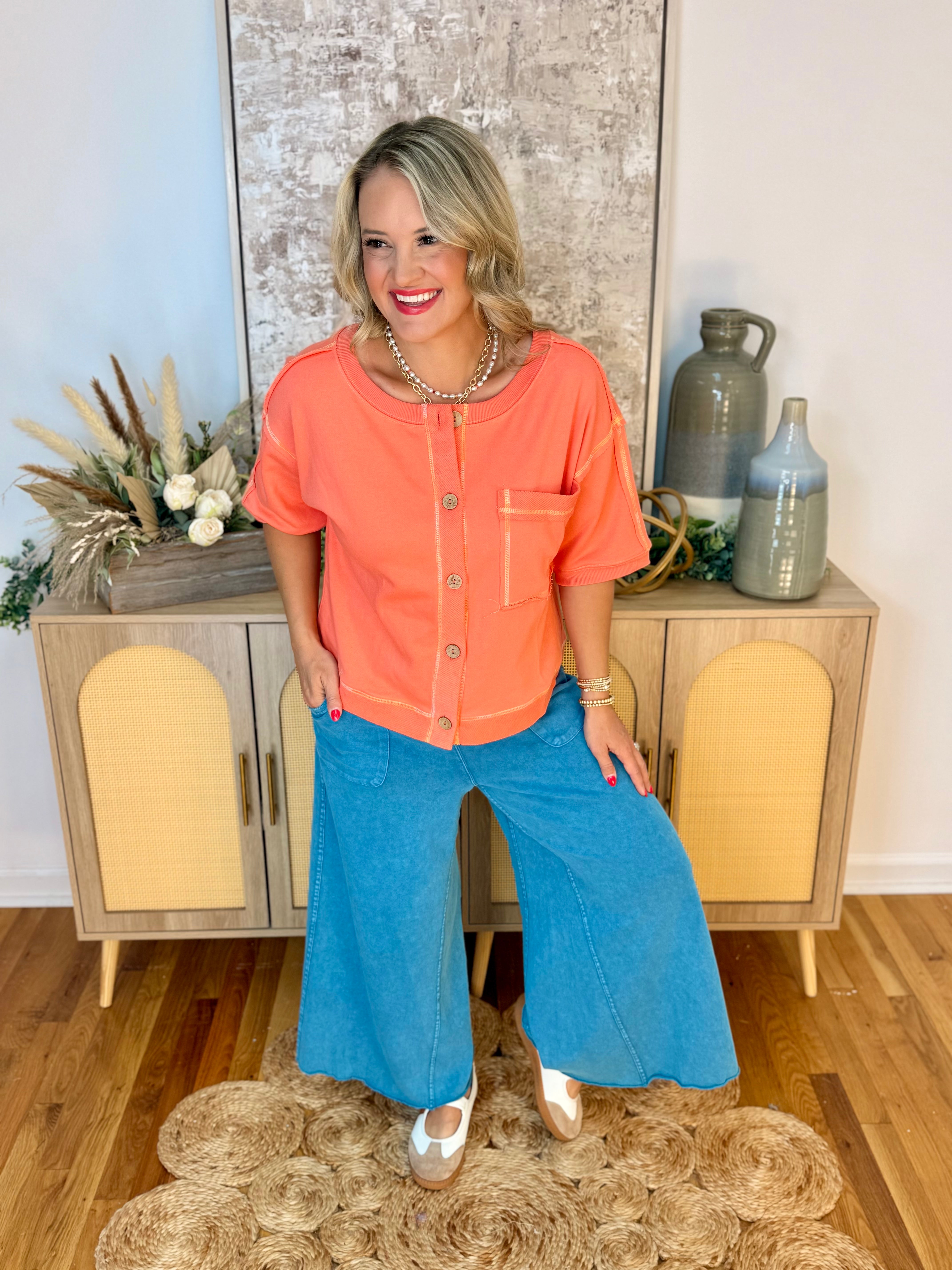 First Day Favorite Button Cardigan-100 Short Sleeve Tops-Hem & Thread-The Lovely Closet, Women's Fashion Boutique in Alexandria, KY