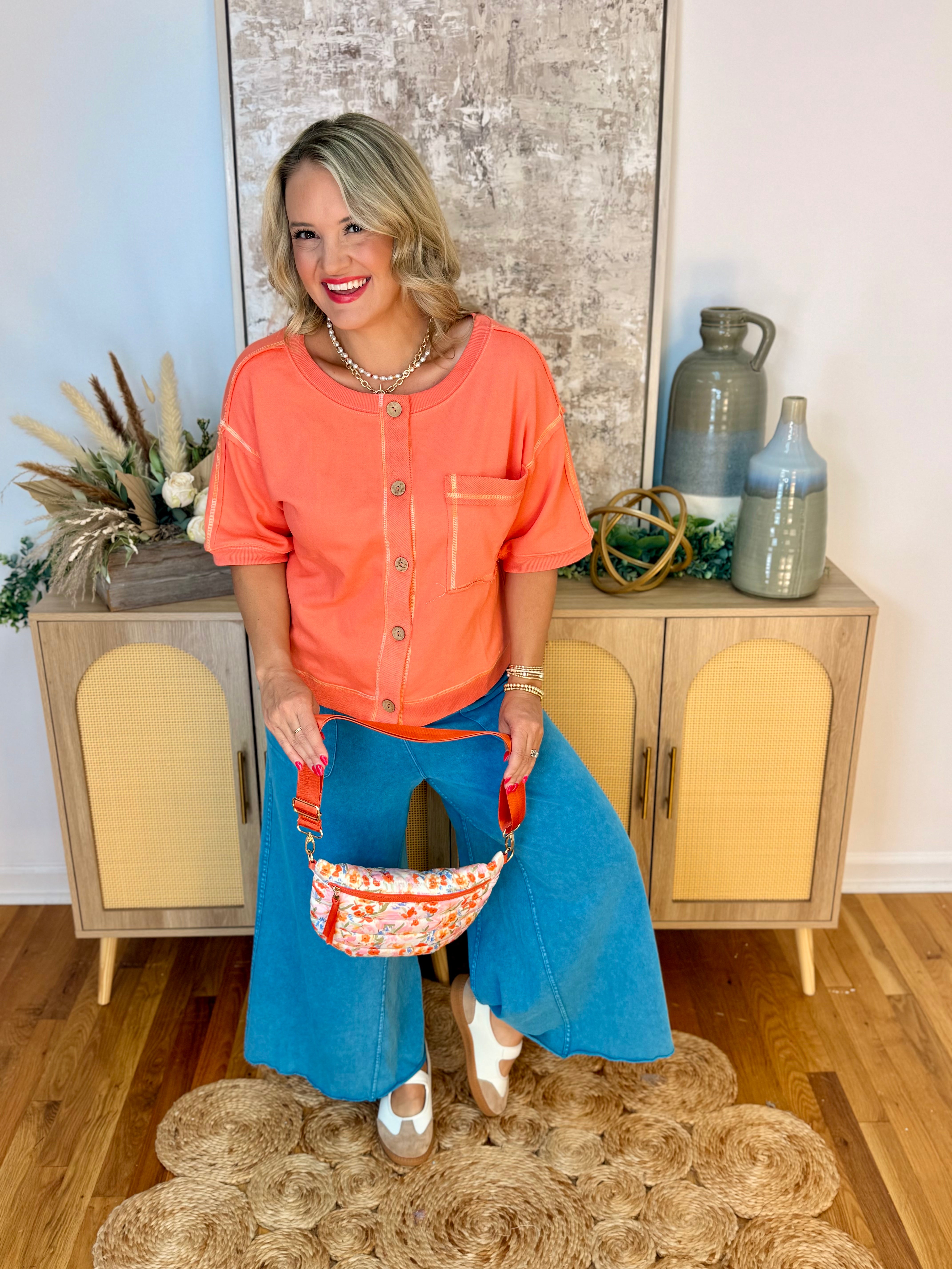 First Day Favorite Button Cardigan-100 Short Sleeve Tops-Hem & Thread-The Lovely Closet, Women's Fashion Boutique in Alexandria, KY