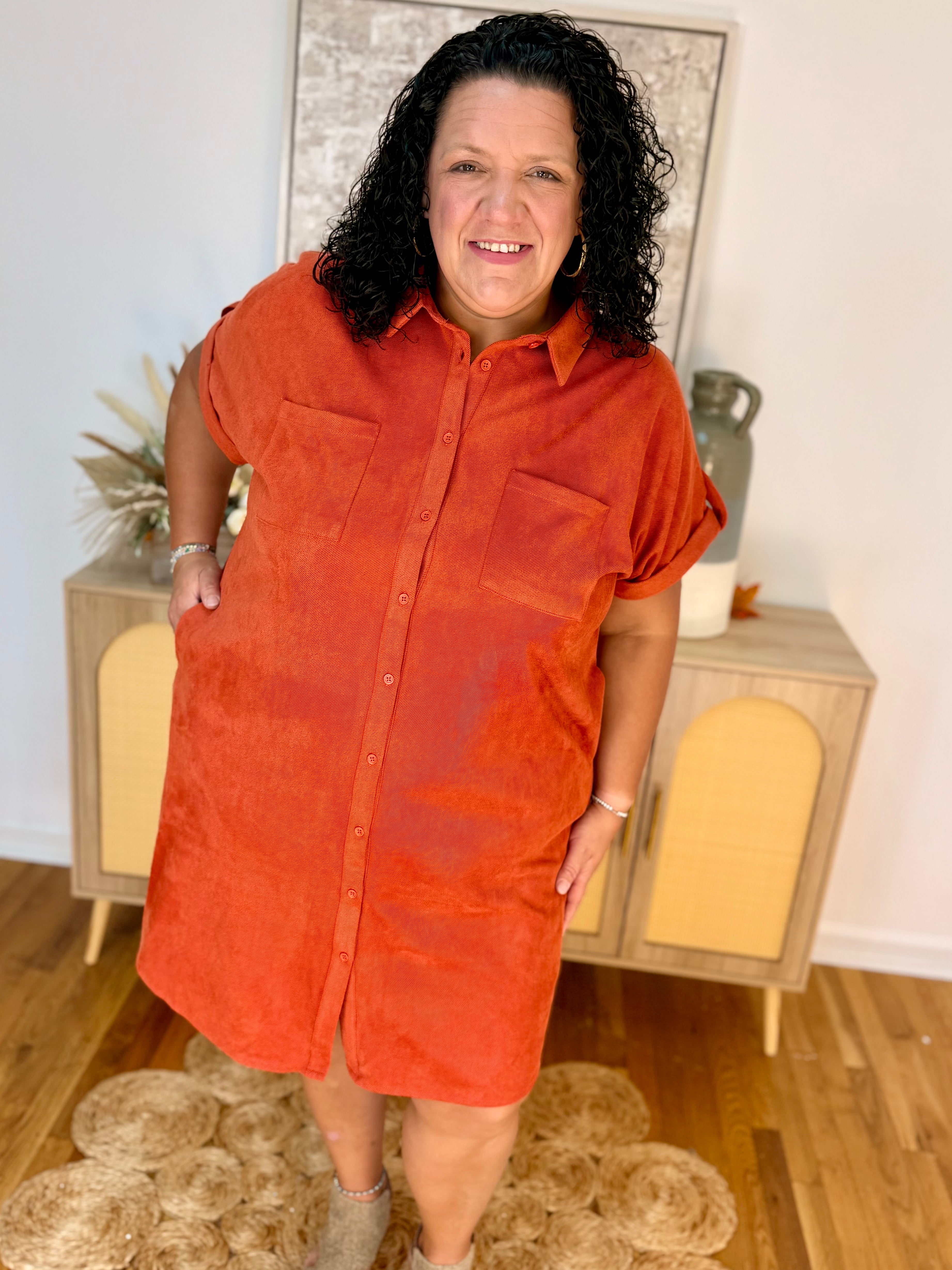 The Winning Season Dress - Rust-180 Dresses-She + Sky-The Lovely Closet, Women's Fashion Boutique in Alexandria, KY