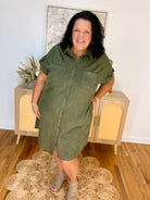 The Winning Season Dress - Olive-180 Dresses-She + Sky-The Lovely Closet, Women's Fashion Boutique in Alexandria, KY