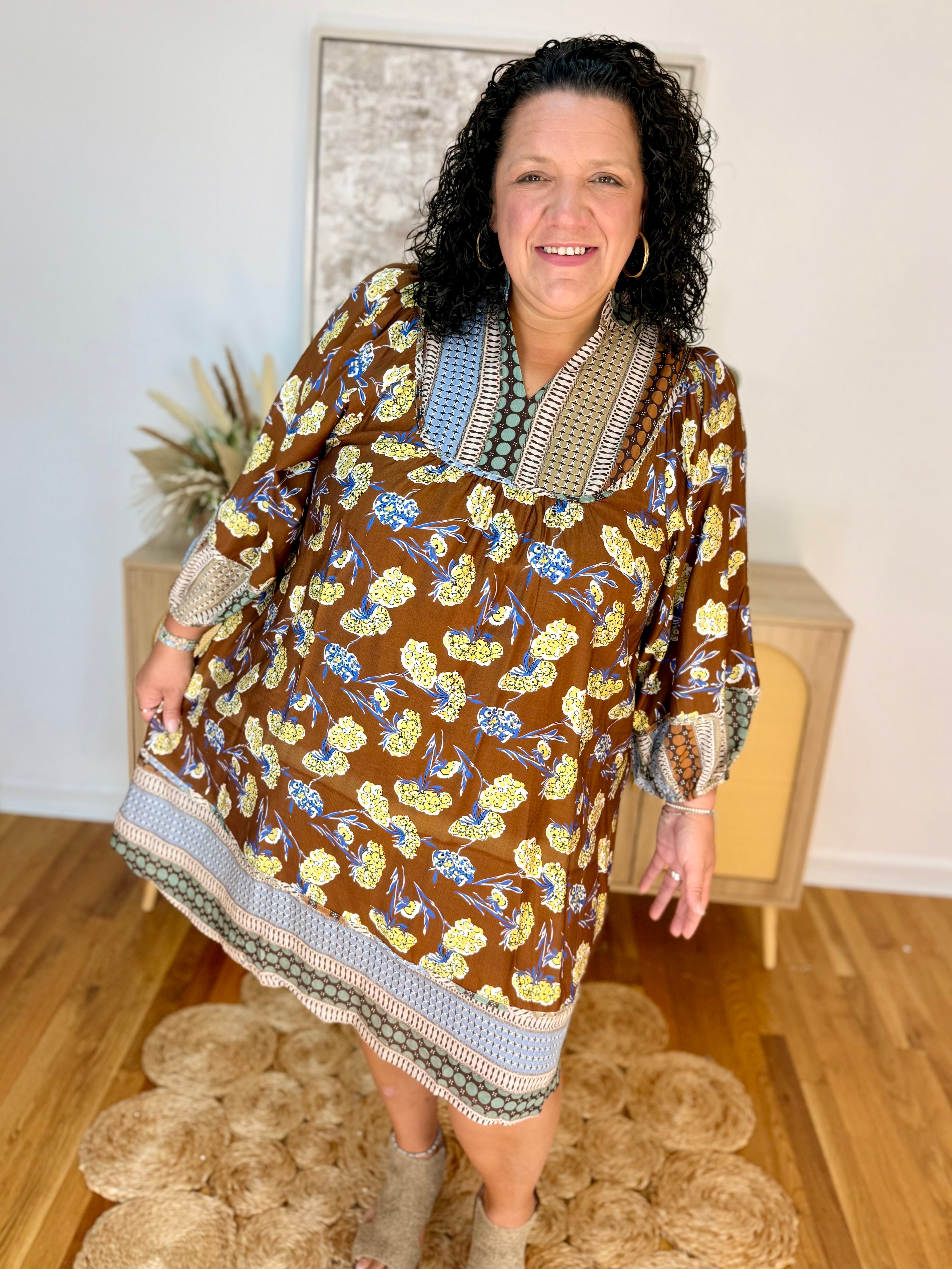 Autumn Glow Dress-180 Dresses-Umgee-The Lovely Closet, Women's Fashion Boutique in Alexandria, KY