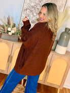 The Everyday Cozy Sweater - Cinnamon Brown-140 Sweaters-zenana-The Lovely Closet, Women's Fashion Boutique in Alexandria, KY