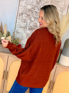 The Everyday Cozy Sweater - Rust-140 Sweaters-zenana-The Lovely Closet, Women's Fashion Boutique in Alexandria, KY