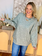 The Everyday Cozy Sweater - Grey-140 Sweaters-zenana-The Lovely Closet, Women's Fashion Boutique in Alexandria, KY