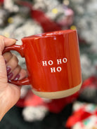 Ho Ho Ho Red Stoneware Coffee Mug-310 Gift-Sweet Water Decor-The Lovely Closet, Women's Fashion Boutique in Alexandria, KY