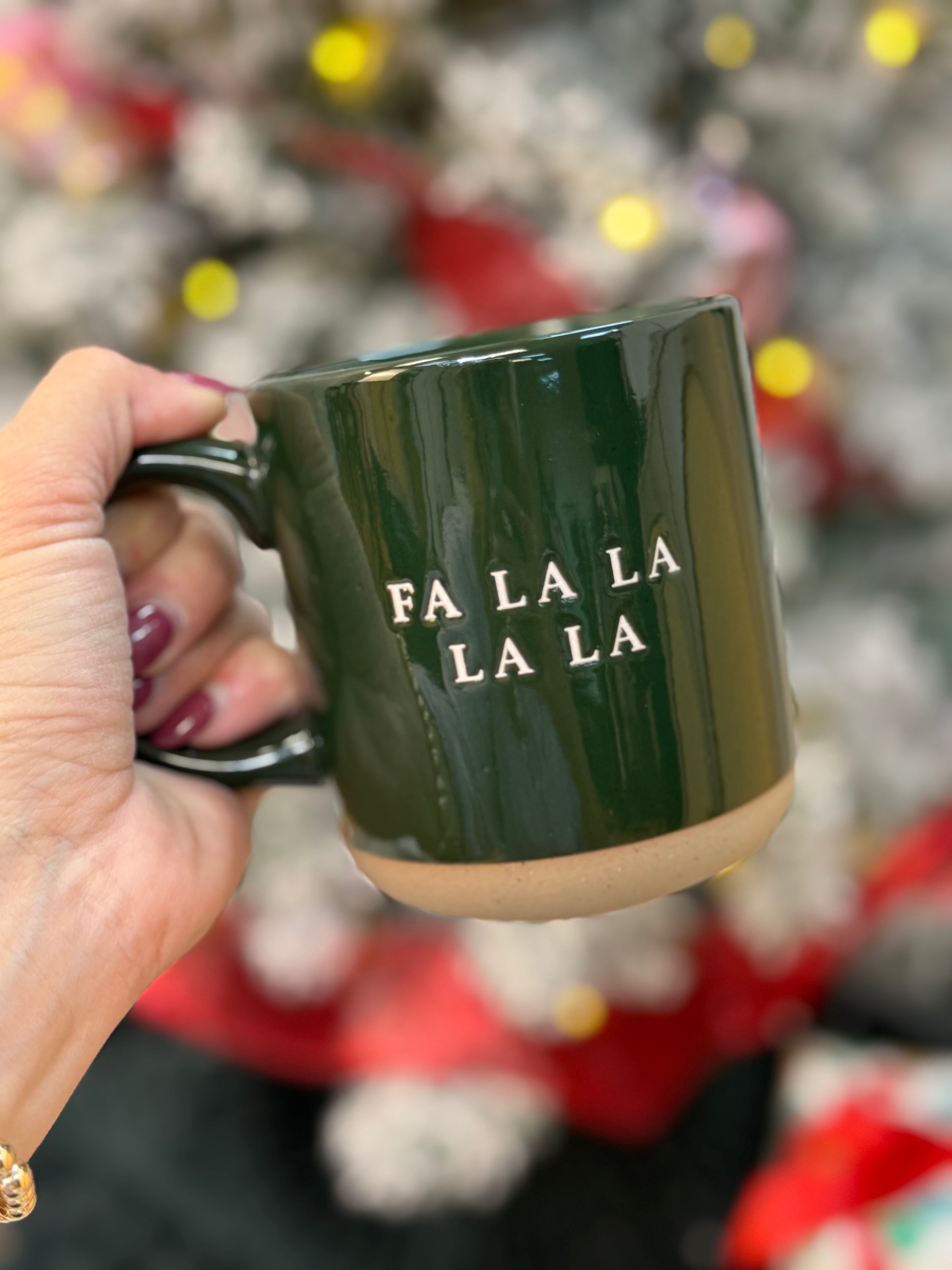 Fa La La Stoneware Coffee Mug-310 Gift-Sweet Water Decor-The Lovely Closet, Women's Fashion Boutique in Alexandria, KY