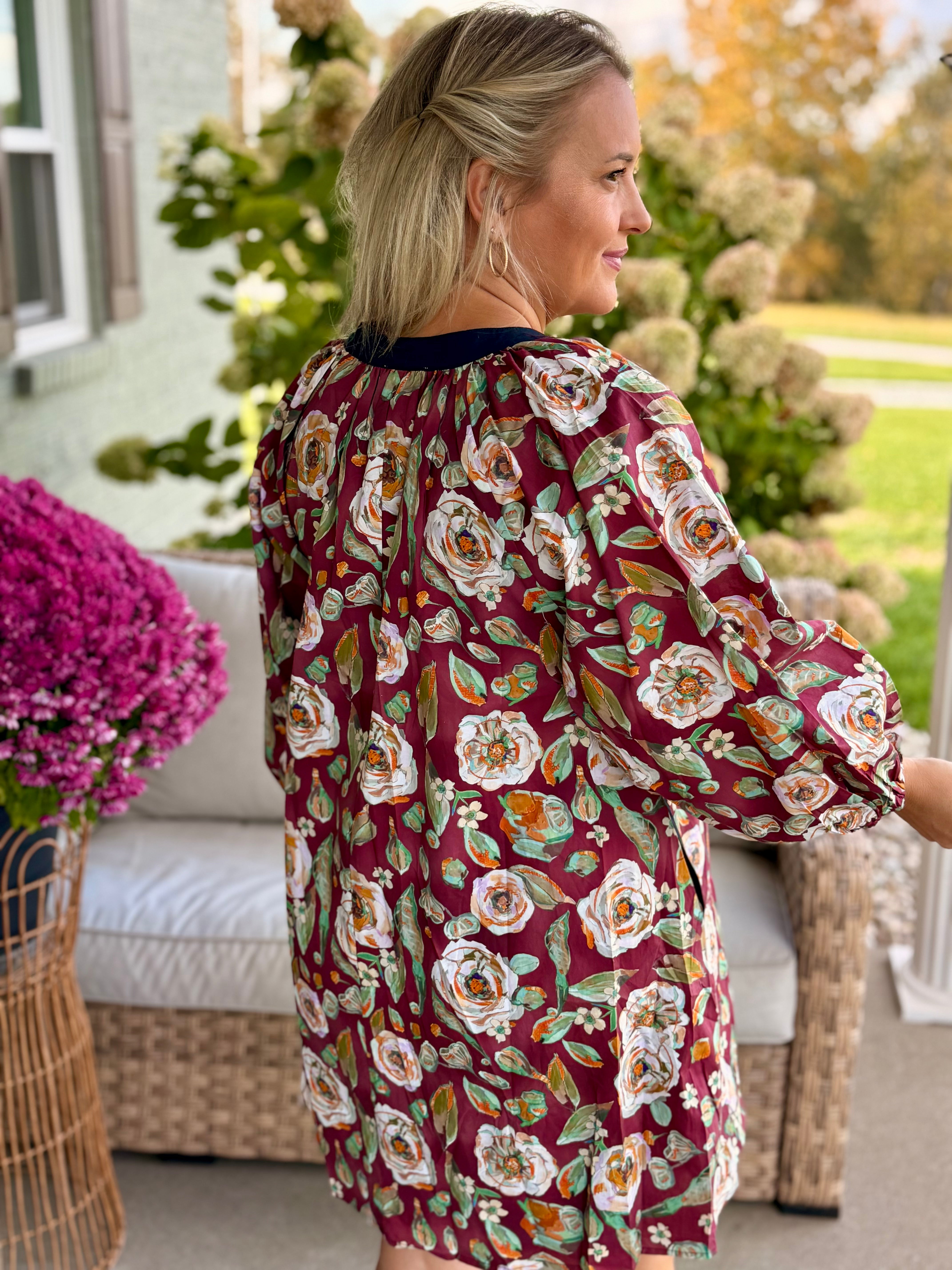 Harvest Happiness Dress-180 Dresses-Umgee-The Lovely Closet, Women's Fashion Boutique in Alexandria, KY