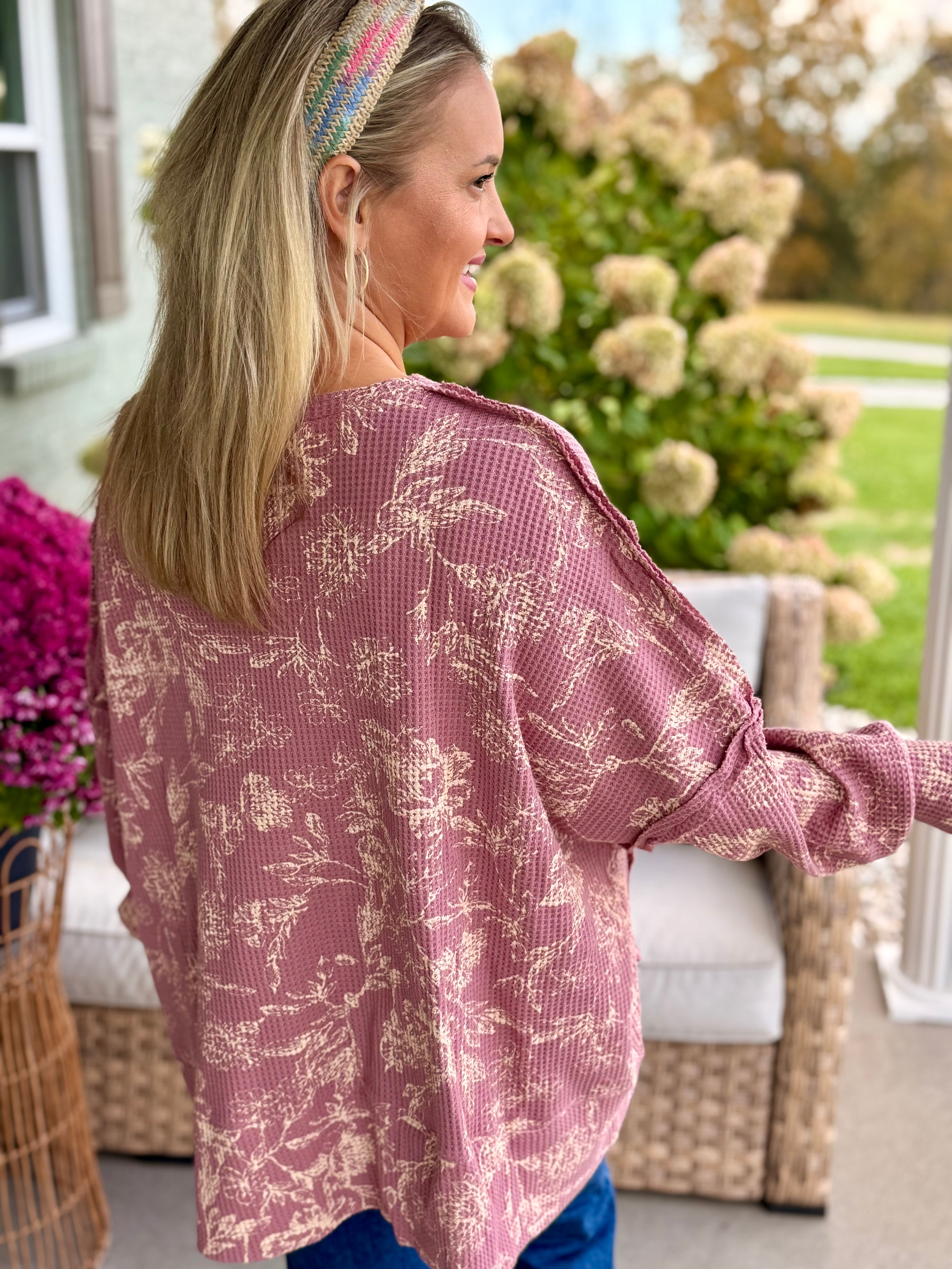 FINAL SALE- Berry Bliss Oversized Pullover-110 Long Sleeve Top-Bibi-The Lovely Closet, Women's Fashion Boutique in Alexandria, KY