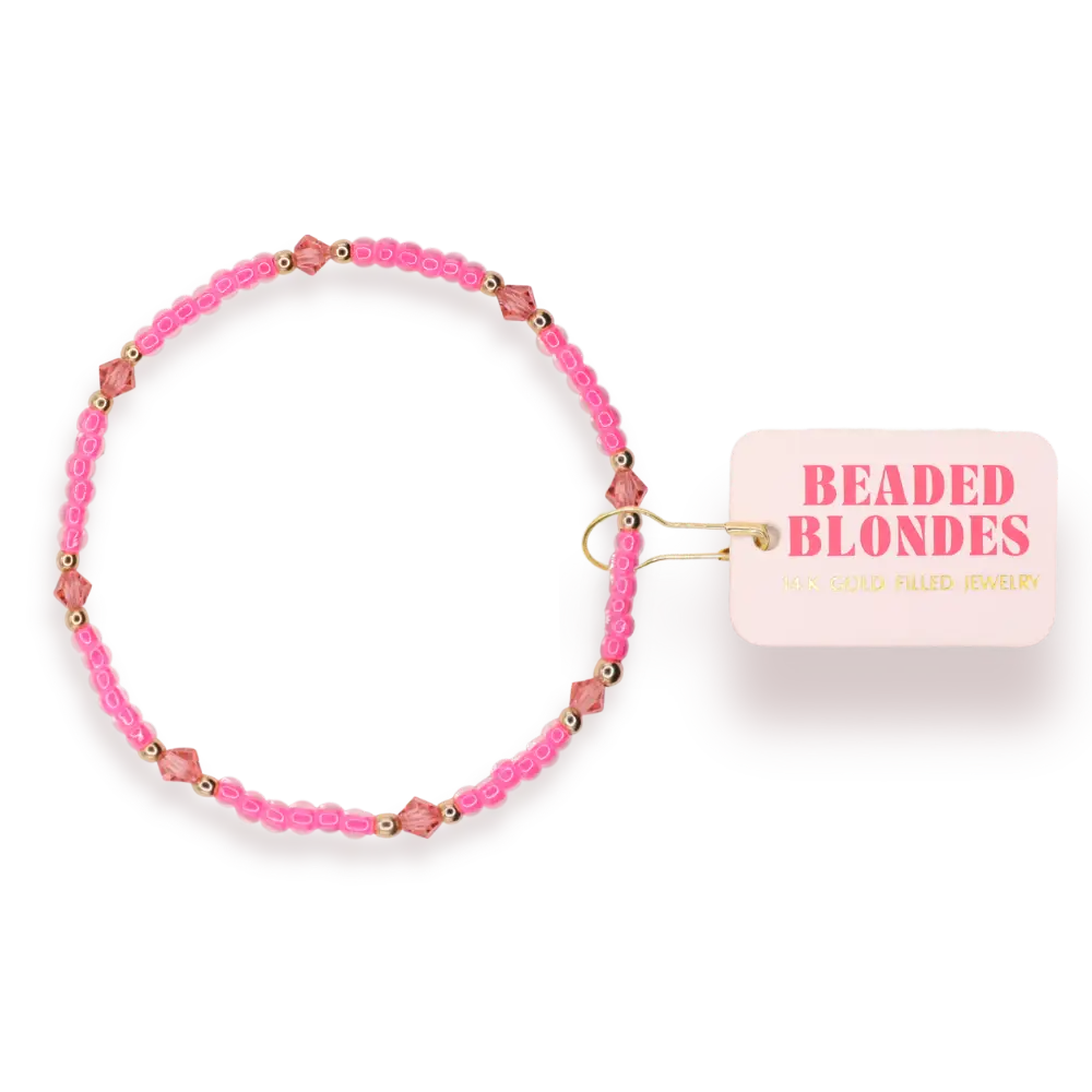 *Pre-Order*Eleanor Hot Pink: Std. 6.75-280 Accessories-Beaded Blondes-The Lovely Closet, Women's Fashion Boutique in Alexandria, KY