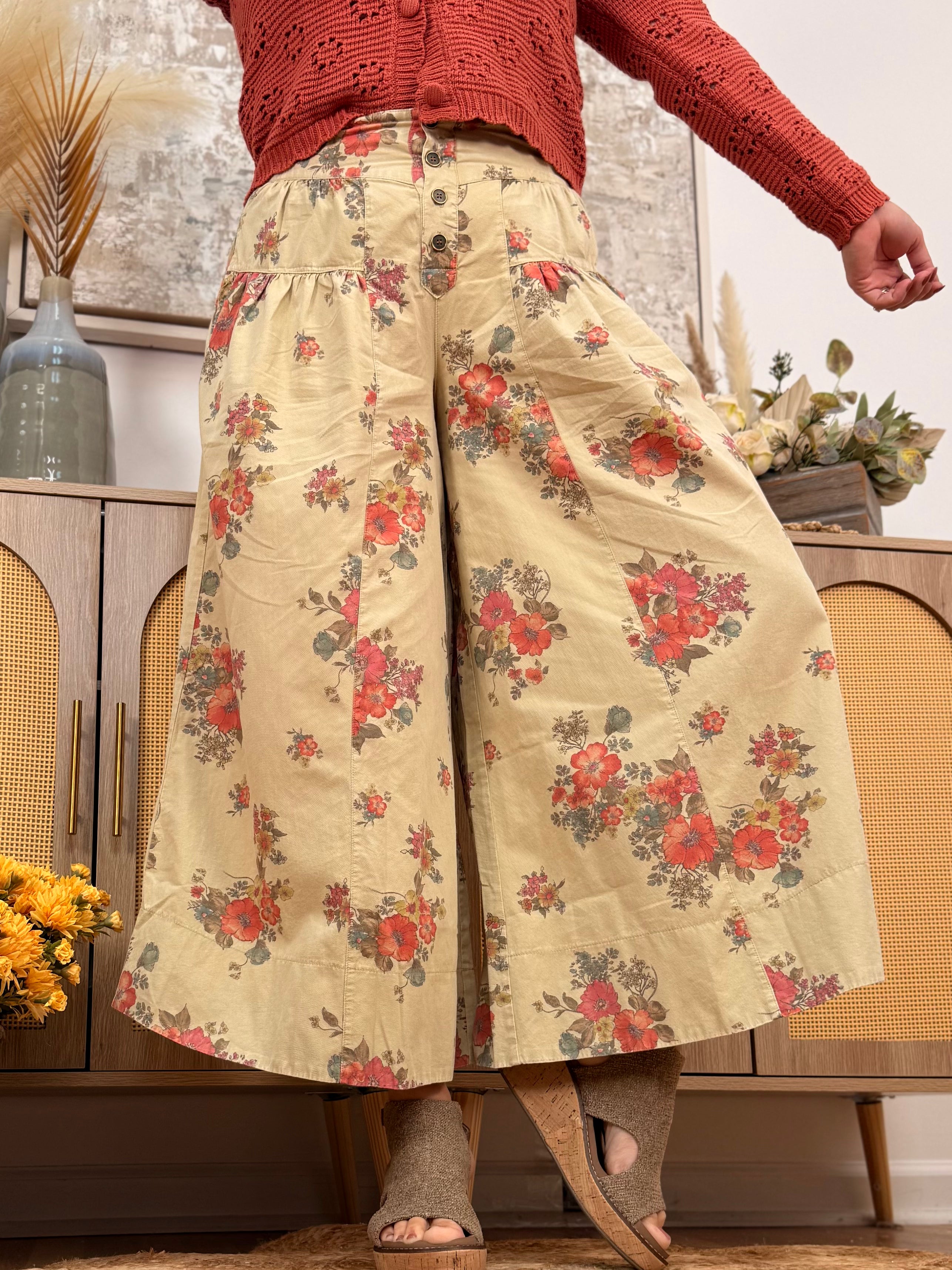 Golden Season Wide Leg Pants-240 Pants-easel-The Lovely Closet, Women's Fashion Boutique in Alexandria, KY