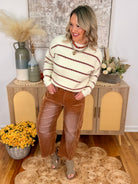 Autumn Favorite Corduroy Barrel Leg Pant-240 Pants-easel-The Lovely Closet, Women's Fashion Boutique in Alexandria, KY