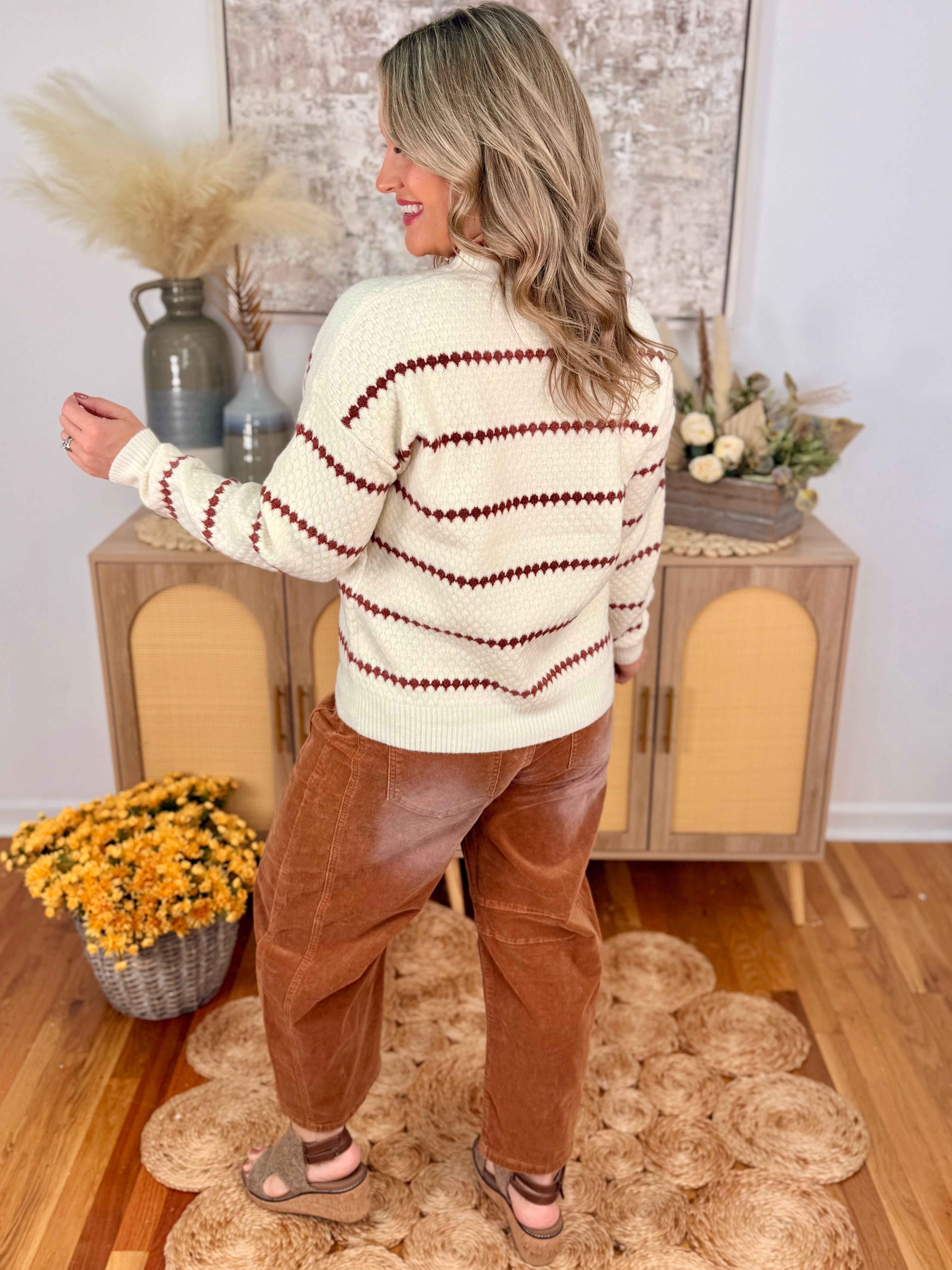 Autumn Favorite Corduroy Barrel Leg Pant-240 Pants-easel-The Lovely Closet, Women's Fashion Boutique in Alexandria, KY