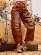 Autumn Favorite Corduroy Barrel Leg Pant-240 Pants-easel-The Lovely Closet, Women's Fashion Boutique in Alexandria, KY
