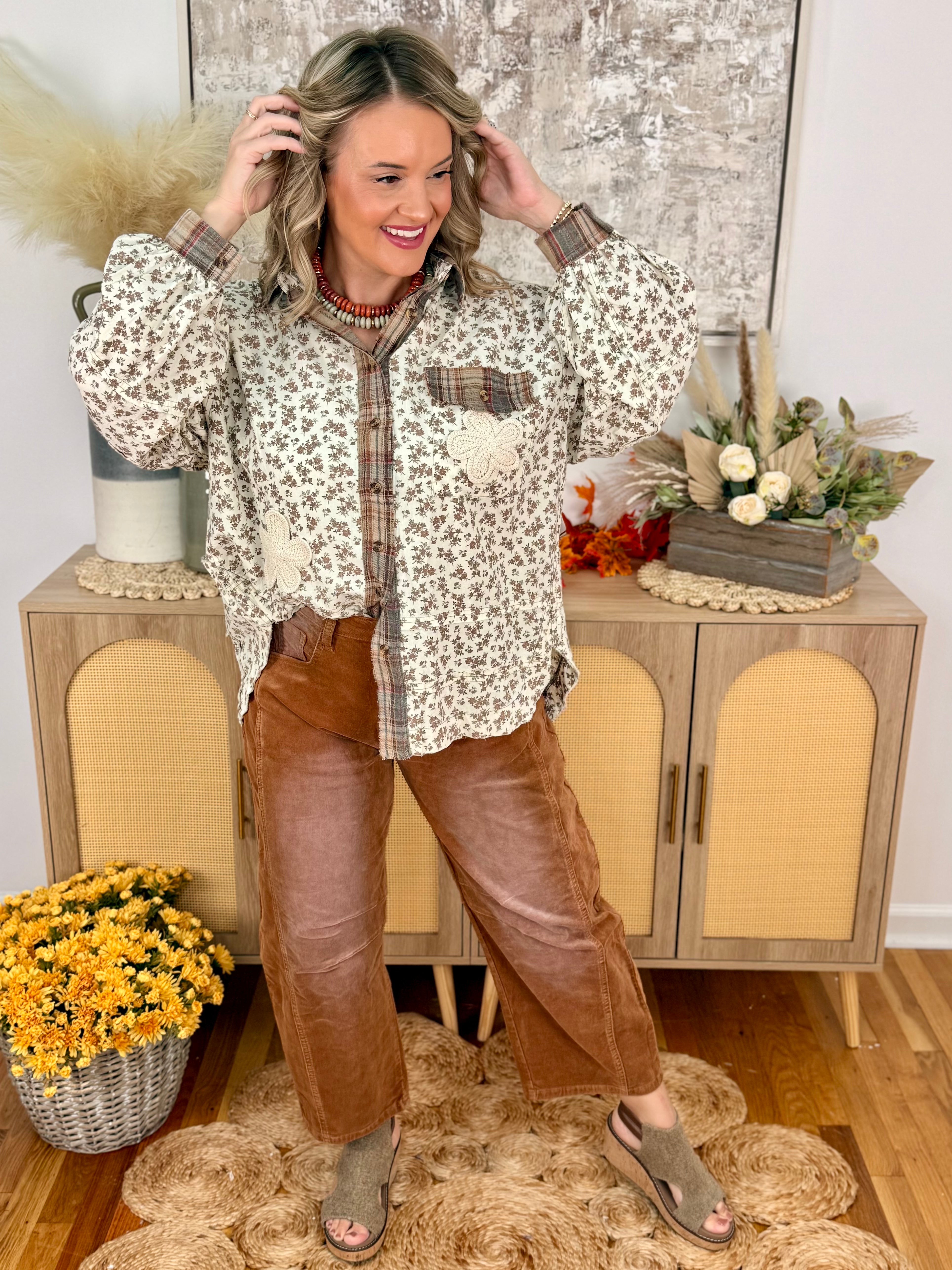 Gathered in Gratitude Long Sleeve Top-110 Long Sleeve Top-easel-The Lovely Closet, Women's Fashion Boutique in Alexandria, KY