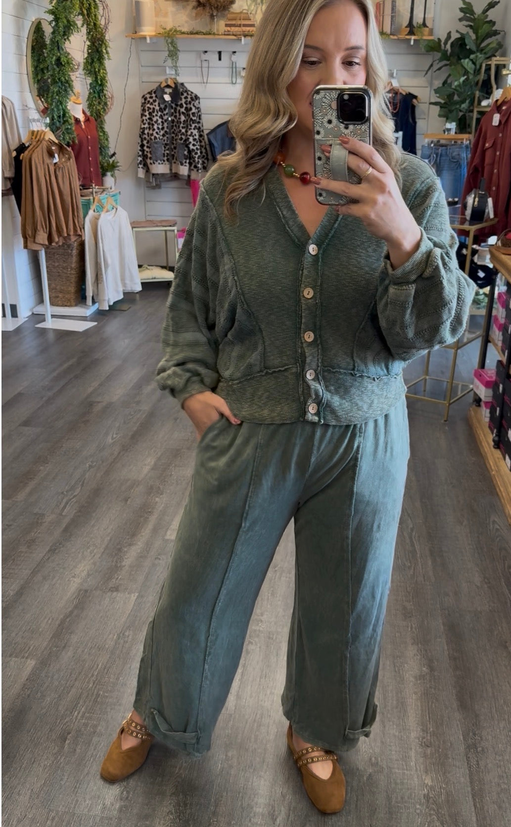Places to be Cardigan - Olive-140 Sweaters-jHer-The Lovely Closet, Women's Fashion Boutique in Alexandria, KY
