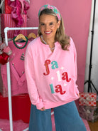 Fa La La French Terry Pullover-350 Holiday-Jess Lea-The Lovely Closet, Women's Fashion Boutique in Alexandria, KY