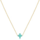 16” Necklace Gold - Signature Cross Small-260 eNewton-The Lovely Closet-The Lovely Closet, Women's Fashion Boutique in Alexandria, KY