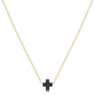 16” Necklace Gold - Signature Cross Small-260 eNewton-The Lovely Closet-The Lovely Closet, Women's Fashion Boutique in Alexandria, KY