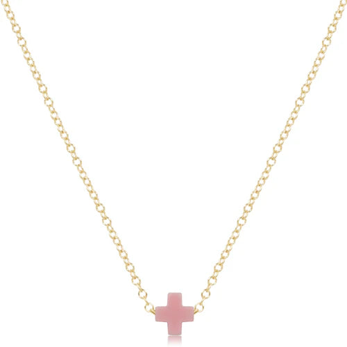 16” Necklace Gold - Signature Cross Small-260 eNewton-The Lovely Closet-The Lovely Closet, Women's Fashion Boutique in Alexandria, KY