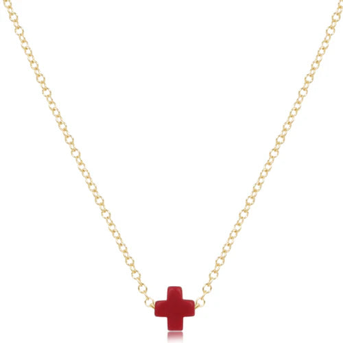 16” Necklace Gold - Signature Cross Small-260 eNewton-enewton-The Lovely Closet, Women's Fashion Boutique in Alexandria, KY