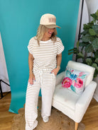 Relax and Repeat Wide Leg Lounge Pants - Taupe-240 Pants-Blu Pepper-The Lovely Closet, Women's Fashion Boutique in Alexandria, KY