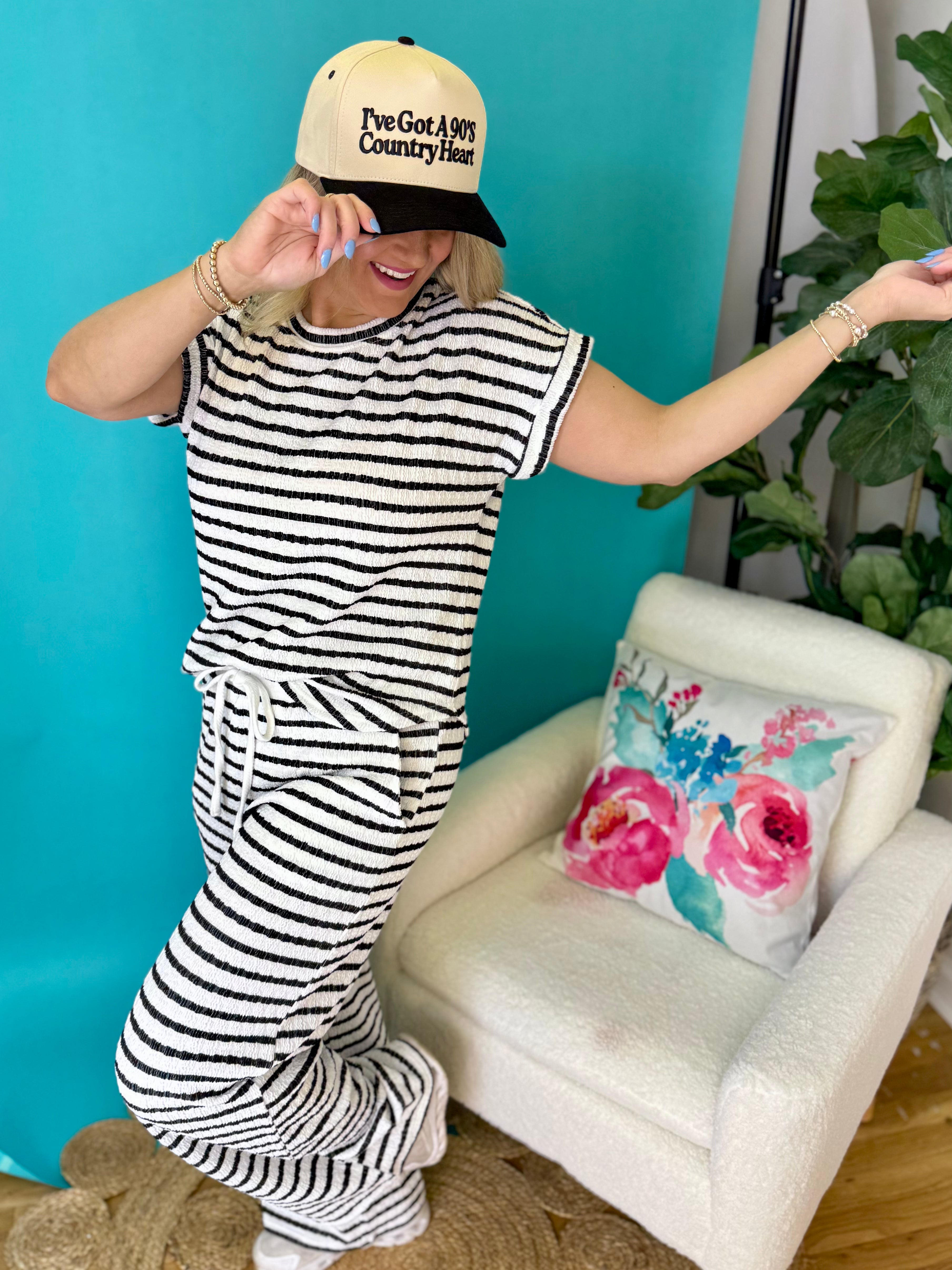 Relax and Repeat Short Sleeve Knit Top - Black-100 Short Sleeve Tops-Blu Pepper-The Lovely Closet, Women's Fashion Boutique in Alexandria, KY